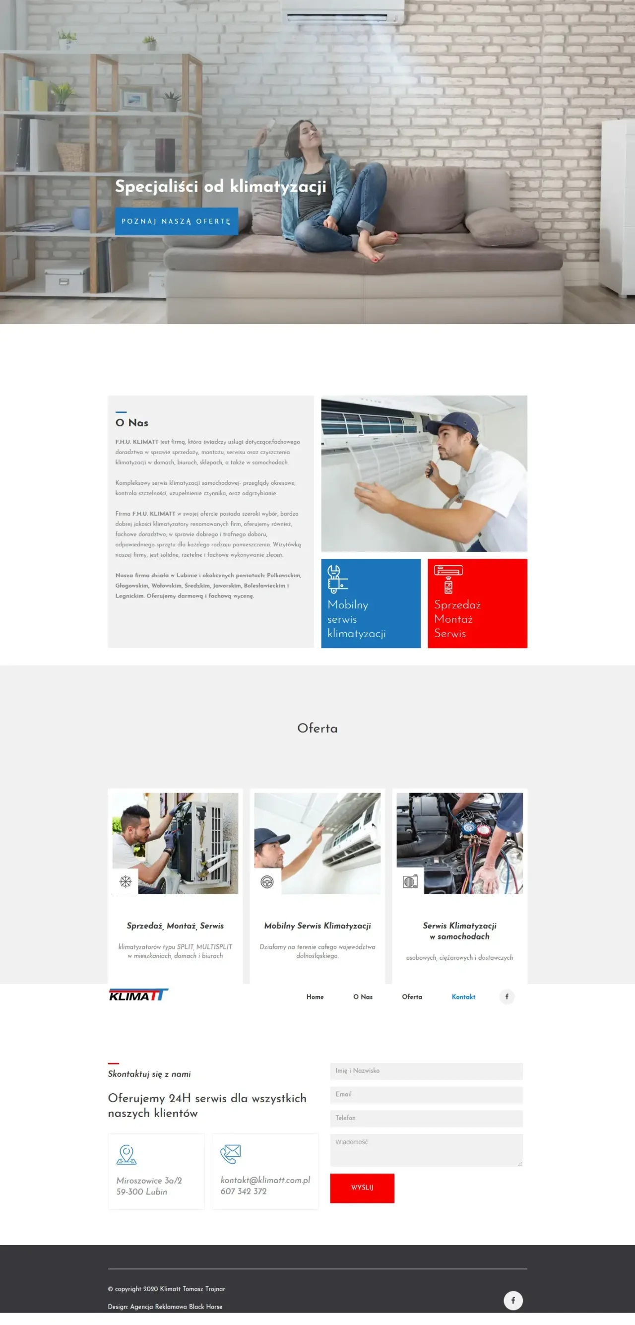 Klimatt - formularz kontaktowy
