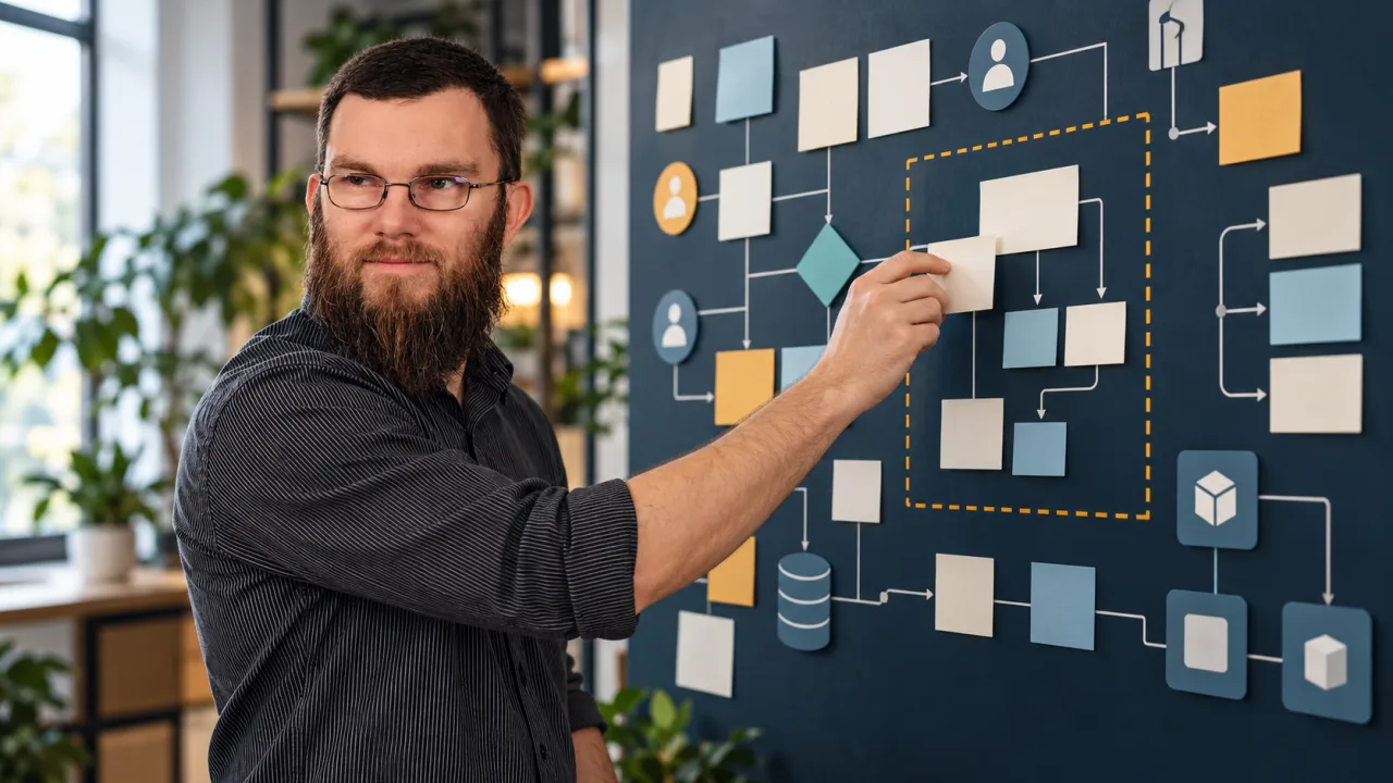 Специалист Domin Software упорядочивает процесс, зависимости и границы MVP приложения